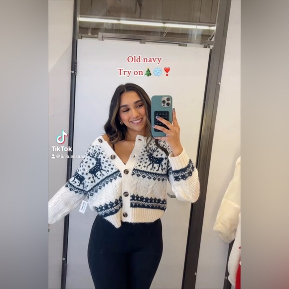 Old Navy Fair Isle Cardigan Sweater - Picture 2 of 9